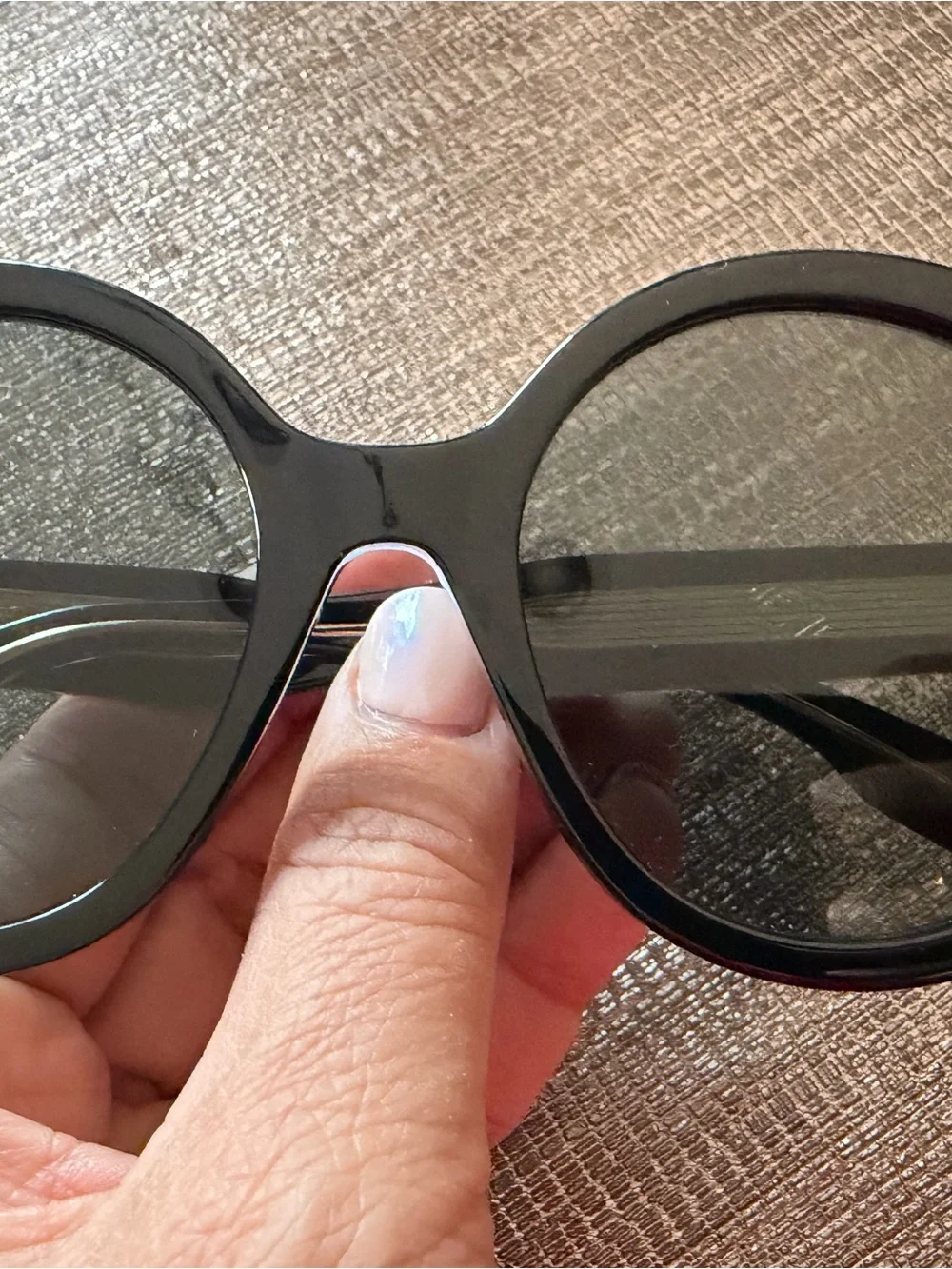 Gucci Oversized Round Black Sunglasses with Dark Lenses